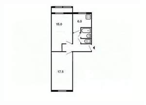 2-к квартира, вторичка, 48м2, 5/5 этаж