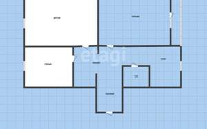 3-к квартира, вторичка, 62м2, 1/5 этаж
