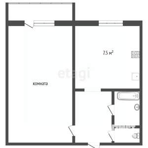 1-к квартира, вторичка, 34м2, 2/5 этаж
