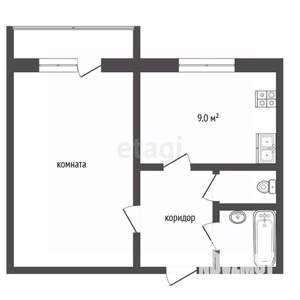 1-к квартира, вторичка, 32м2, 9/10 этаж