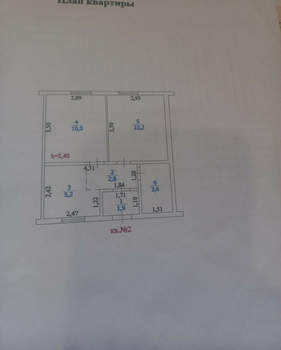 2-к квартира, вторичка, 34м2, 1/1 этаж