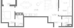 2-к квартира, вторичка, 75м2, 6/11 этаж