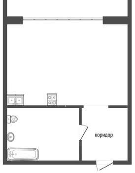 Студия квартира, вторичка, 30м2, 4/15 этаж