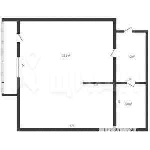 1-к квартира, вторичка, 33м2, 9/10 этаж