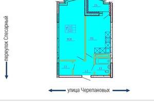1-к квартира, вторичка, 43м2, 5/11 этаж
