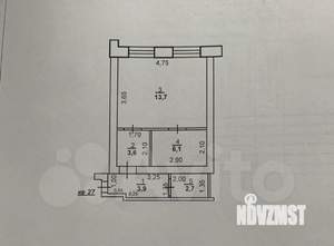 2-к квартира, вторичка, 33м2, 1/3 этаж