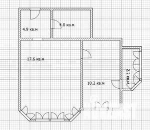 2-к квартира, вторичка, 37м2, 16/17 этаж