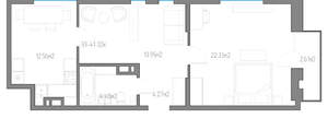 2-к квартира, вторичка, 60м2, 6/11 этаж