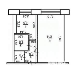 1-к квартира, вторичка, 30м2, 1/5 этаж