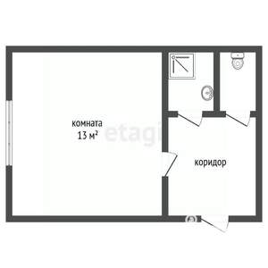 Студия квартира, вторичка, 13м2, 5/5 этаж