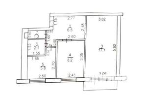 2-к квартира, вторичка, 41м2, 4/5 этаж
