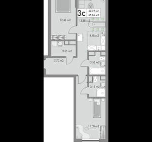 3-к квартира, вторичка, 65м2, 4/10 этаж