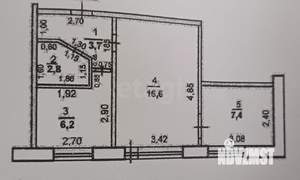 2-к квартира, вторичка, 37м2, 2/5 этаж