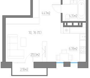 Студия квартира, вторичка, 39м2, 5/11 этаж