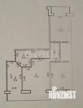 3-к квартира, вторичка, 65м2, 3/9 этаж