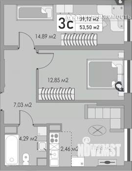 3-к квартира, вторичка, 54м2, 4/11 этаж