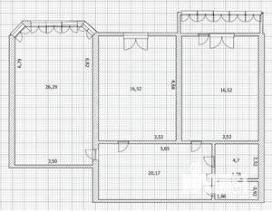 3-к квартира, вторичка, 86м2, 3/15 этаж