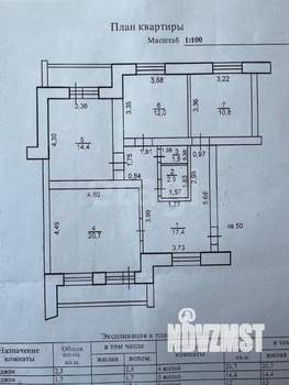3-к квартира, вторичка, 80м2, 4/10 этаж