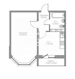 1-к квартира, вторичка, 42м2, 11/17 этаж
