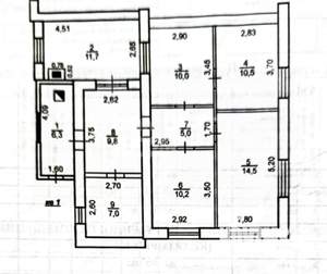 4-к квартира, вторичка, 85м2, 1/1 этаж