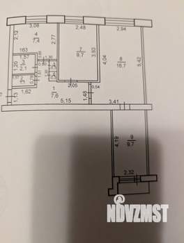 3-к квартира, вторичка, 55м2, 3/9 этаж