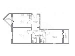 2-к квартира, вторичка, 60м2, 13/17 этаж