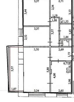 4-к квартира, вторичка, 75м2, 2/9 этаж