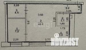 2-к квартира, вторичка, 46м2, 2/4 этаж