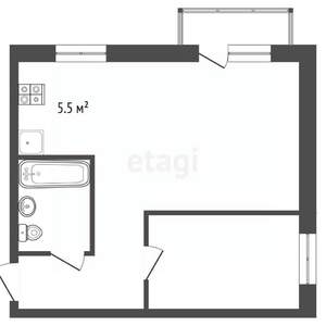 2-к квартира, вторичка, 43м2, 4/5 этаж