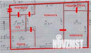 2-к квартира, вторичка, 44м2, 1/5 этаж