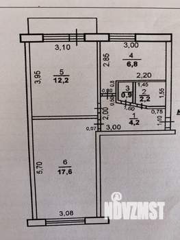2-к квартира, вторичка, 44м2, 5/5 этаж