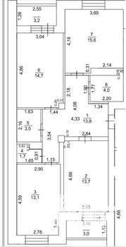 3-к квартира, вторичка, 80м2, 4/6 этаж