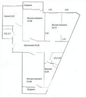 3-к квартира, вторичка, 103м2, 15/17 этаж