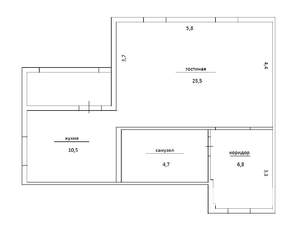 1-к квартира, вторичка, 48м2, 12/17 этаж