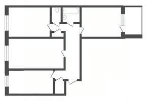3-к квартира, вторичка, 66м2, 4/9 этаж