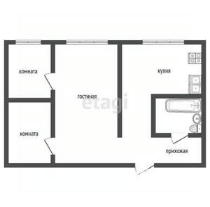 3-к квартира, вторичка, 41м2, 2/4 этаж