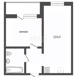1-к квартира, вторичка, 35м2, 7/17 этаж
