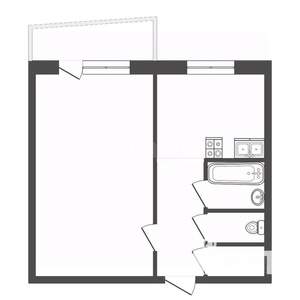 1-к квартира, вторичка, 35м2, 1/9 этаж