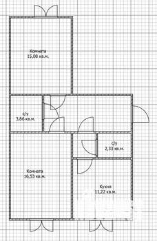 2-к квартира, вторичка, 61м2, 7/17 этаж