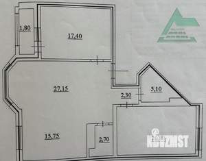 3-к квартира, вторичка, 91м2, 5/15 этаж