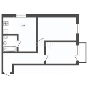 2-к квартира, вторичка, 46м2, 8/9 этаж