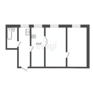 2-к квартира, вторичка, 43м2, 2/2 этаж