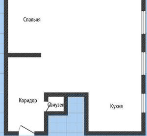 Студия квартира, вторичка, 32м2, 2/2 этаж