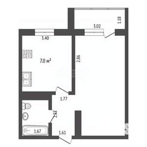 1-к квартира, вторичка, 37м2, 13/17 этаж