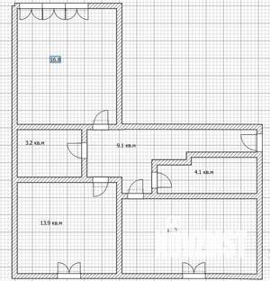 2-к квартира, вторичка, 57м2, 10/17 этаж