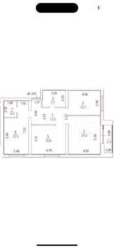 4-к квартира, вторичка, 108м2, 14/17 этаж