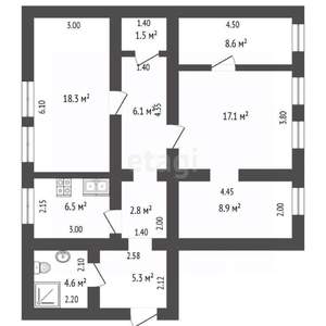 3-к квартира, вторичка, 35м2, 1/1 этаж