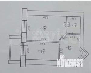 1-к квартира, вторичка, 42м2, 5/10 этаж