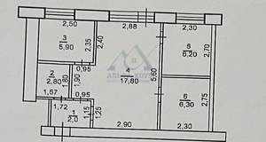 3-к квартира, вторичка, 41м2, 5/5 этаж