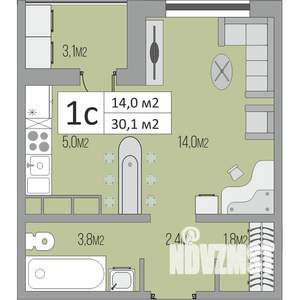 Студия квартира, вторичка, 34м2, 5/17 этаж